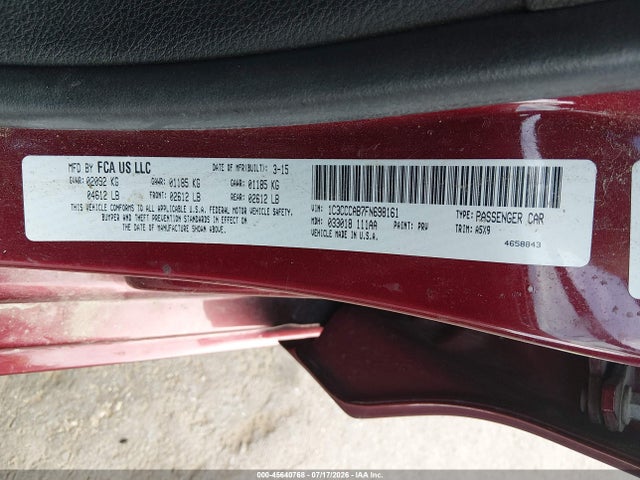 Chrysler 200 Limited 2015 1C3CCCAB7FN698161 Image 9