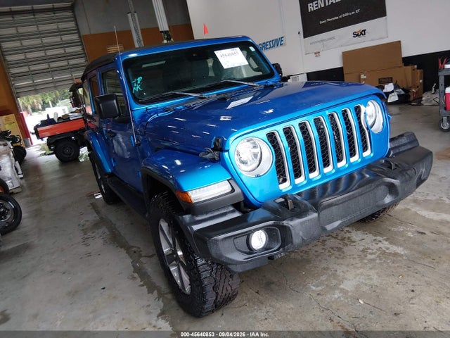 Auction sale of the 2021 Jeep Wrangler Unlimited Sahara 4x4, vin: 1C4HJXEG9MW845057, lot number: 45640853