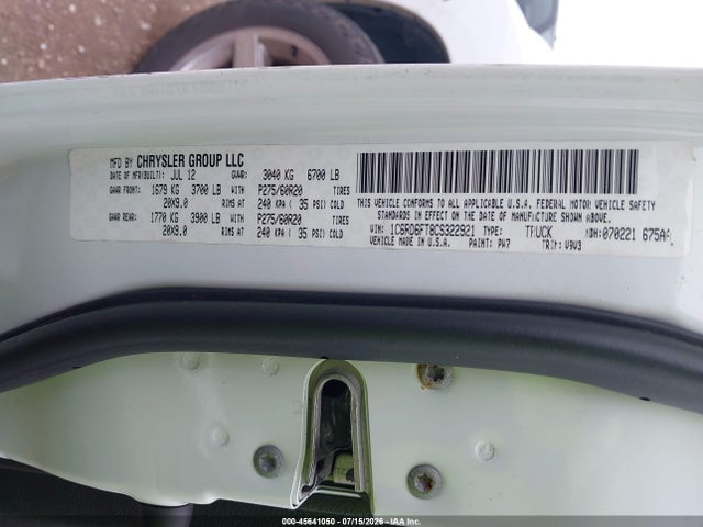 Продажа на аукционе авто 2012 Ram 1500 Express, vin: 1C6RD6FT8CS322921, номер лота: 45641050