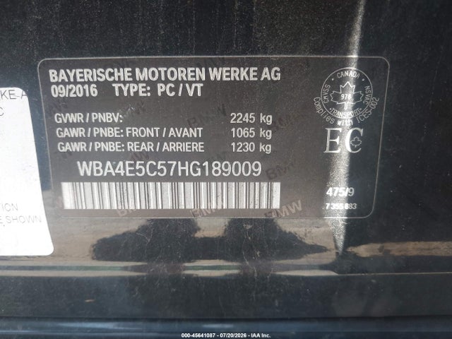 Продаж на аукціоні авто 2017 Bmw 440i Gran Coupe Xdrive, vin: WBA4E5C57HG189009, номер лоту: 45641087