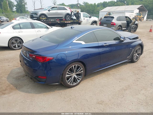 2018 Infiniti Q60 3.0t Luxe მანქანა იყიდება აუქციონზე, vin: JN1EV7EL0JM391554, აუქციონის ნომერი: 45641100