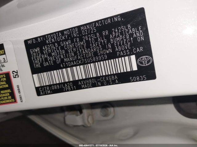 Toyota CAMRY XLE 2025 4T1DAACK7SU589959 Image 9