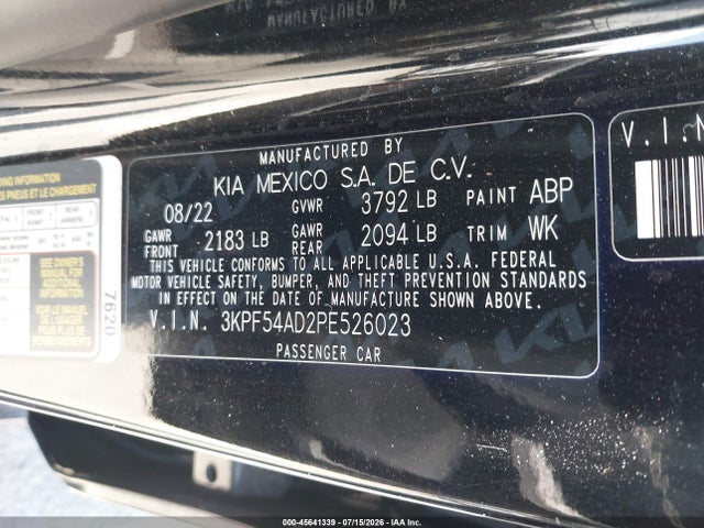 KIA Forte Gt-line 2023 3KPF54AD2PE526023 Image 9