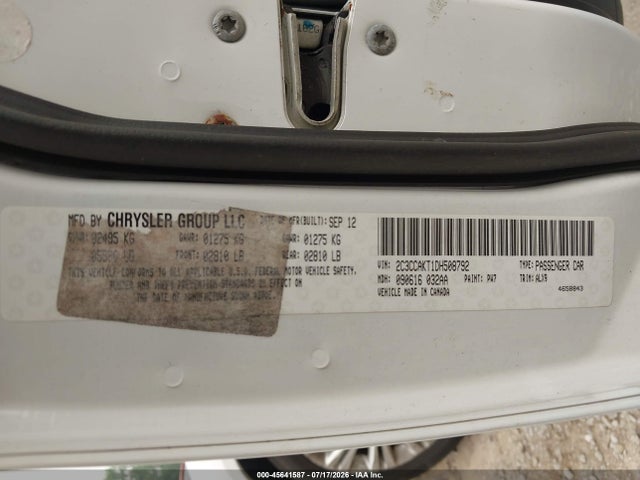 Aukcja sprzedaży 2013 Chrysler 300c Awd, vin: 2C3CCAKT1DH508792, numer aukcji: 45641587