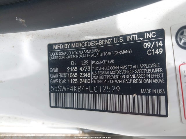 55SWF4KB4FU012529 Mercedes-Benz C 300 4matic