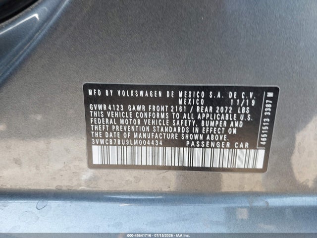 3VWCB7BU9LM004434 Volkswagen Jetta 1.4t R-line/1.4t S/1.4t Se