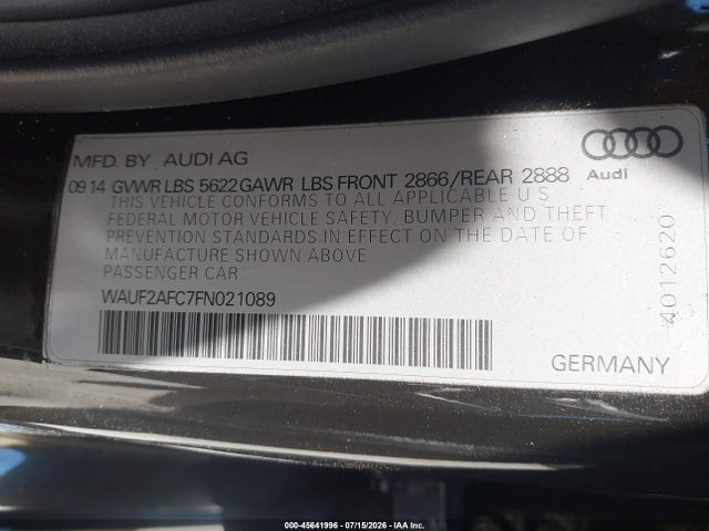 WAUF2AFC7FN021089 Audi S6 4.0t