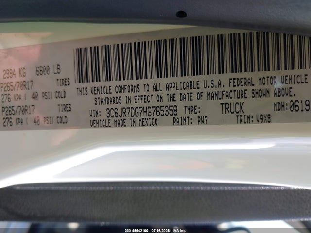 RAM 1500 2017 3C6JR7DG7HG765358 Image 9