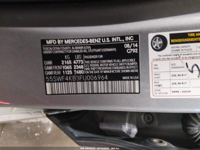 55SWF4KB3FU006964 Mercedes-Benz C 300 4matic