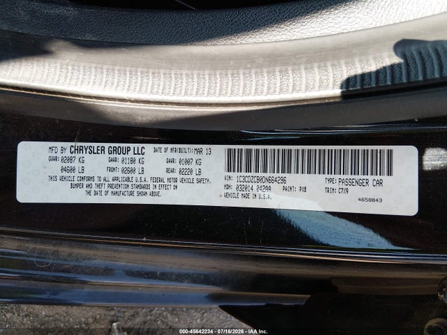 2013 Dodge Avenger Sxt მანქანა იყიდება აუქციონზე, vin: 1C3CDZCB0DN664296, აუქციონის ნომერი: 45642234