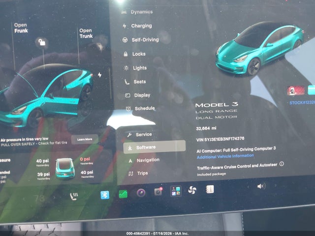 Tesla Model 3 Long Range Dual Motor All-wheel Drive 2022 5YJ3E1EB3NF174376 Image 7