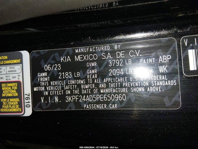 KIA Forte Lxs 2023 3KPF24AD5PE650960 Image 9