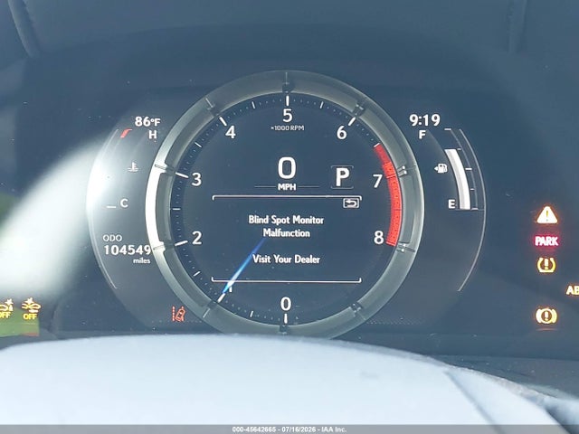 2019 Lexus Es 350 F Sport მანქანა იყიდება აუქციონზე, vin: 58ABZ1B11KU008862, აუქციონის ნომერი: 45642665