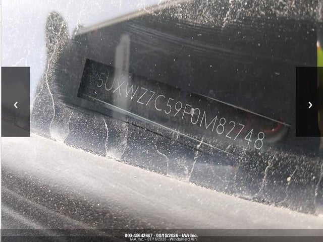 45642667 :رقم المزاد ، 5UXWZ7C59F0M82748 vin ، 2015 Bmw X3 Sdrive28i مزاد بيع
