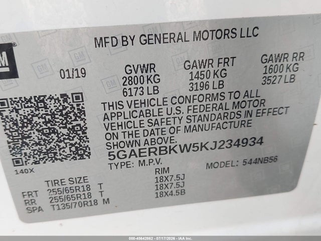 5GAERBKW5KJ234934 Buick Enclave Fwd Essence