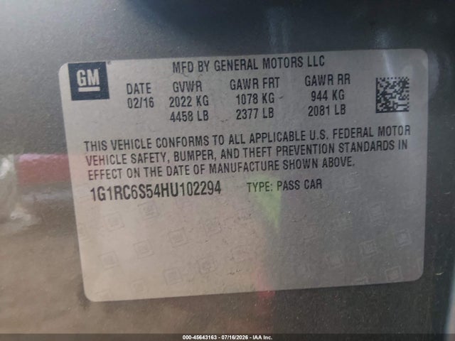 Chevrolet VOLT LT 2017 1G1RC6S54HU102294 Image 9