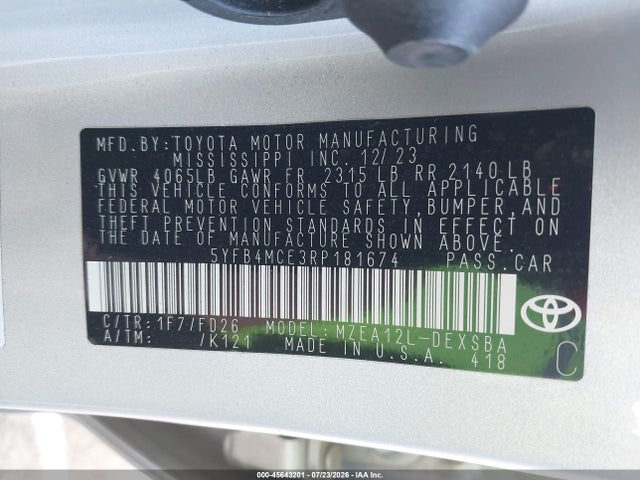 Toyota Corolla Nightshade Edition 2024 5YFB4MCE3RP181674 Image 9