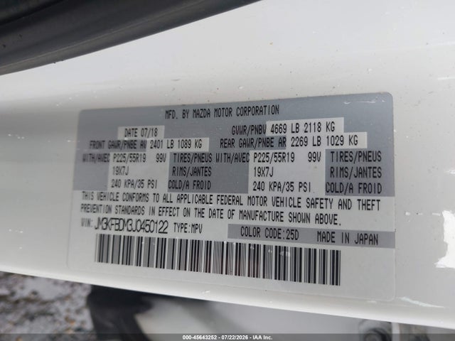 Mazda Cx-5 Grand Touring 2018 JM3KFBDM3J0450122 Image 9