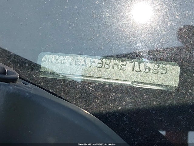 Aukcja sprzedaży 2008 Infiniti G35x, vin: JNKBV61F38M271685, numer aukcji: 45643663