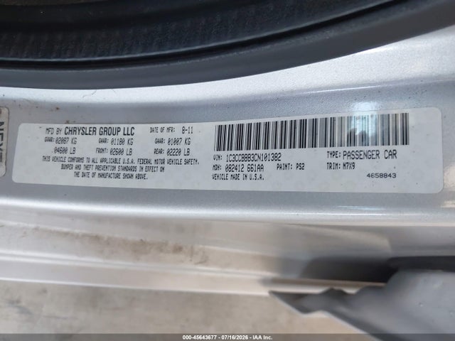 Продаж на аукціоні авто 2012 Chrysler 200 Touring, vin: 1C3CCBBB3CN101382, номер лоту: 45643677