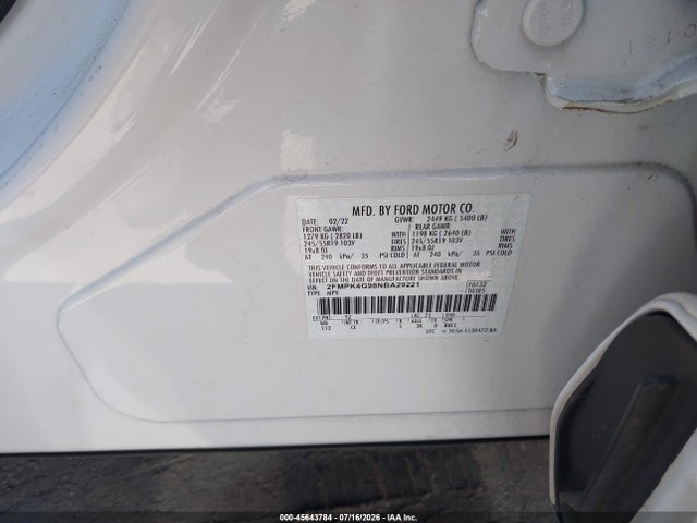Ford EDGE SE 2022 2FMPK4G98NBA29221 Image 9