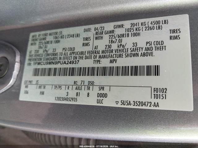 Ford Escape St-line 2023 1FMCU9MN9PUA24937 Image 9