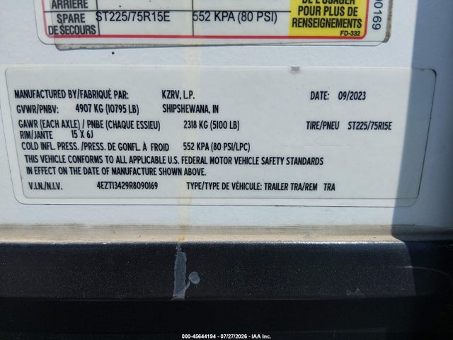 Venture Travel Trailer 2024 4EZT13429R8090169 Image 9