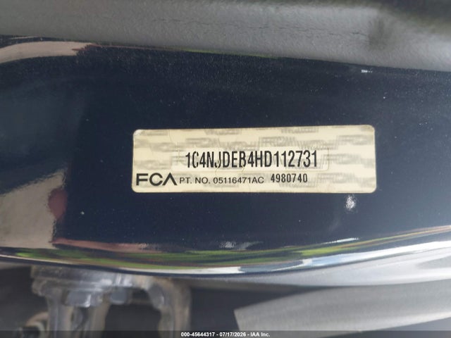45644317 :رقم المزاد ، 1C4NJDEB4HD112731 vin ، 2017 Jeep Compass High Altitude 4x4 مزاد بيع