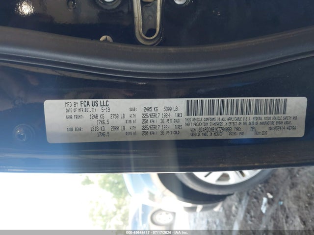Aukcja sprzedaży 2019 Dodge Journey Se Value Package, vin: 3C4PDCAB1KT764093, numer aukcji: 45644417