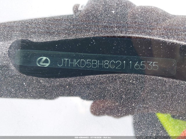 Продаж на аукціоні авто 2012 Lexus Ct 200h Premium, vin: JTHKD5BH8C2116535, номер лоту: 45644483