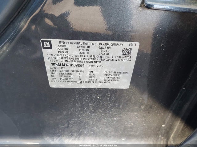 Chevrolet EQUINOX LS 2017 2GNALBEK7H1528594 Image 9