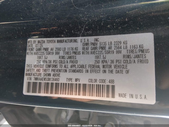 Aukcja sprzedaży 2025 Mazda Cx-50 Hybrid Premium Plus Package, vin: 7MMVAAEW5SN136460, numer aukcji: 45644657