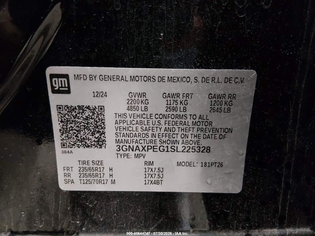 Chevrolet Equinox Awd Lt 2025 3GNAXPEG1SL225328 Image 9