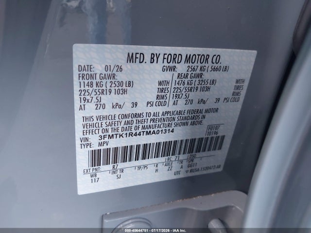 Ford Mustang Mach-e Select 2026 3FMTK1R44TMA01314 Image 9