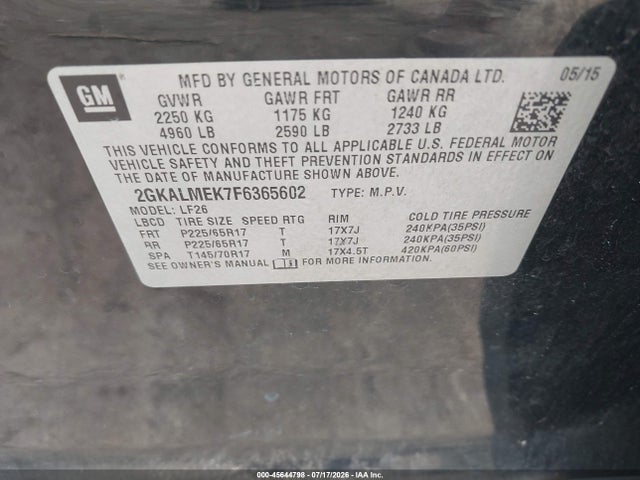 2GKALMEK7F6365602 GMC Terrain Sle-1