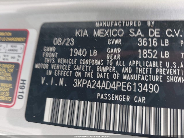 KIA RIO S 2023 3KPA24AD4PE613490 Image 9