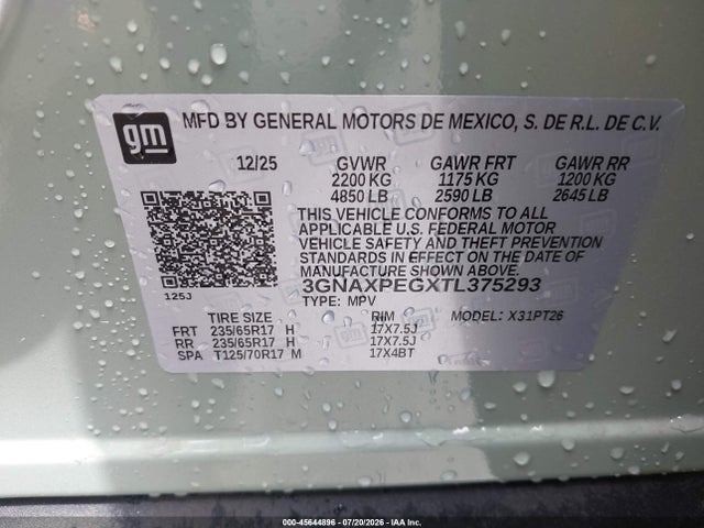 Chevrolet Equinox Awd Lt 2026 3GNAXPEGXTL375293 Image 9