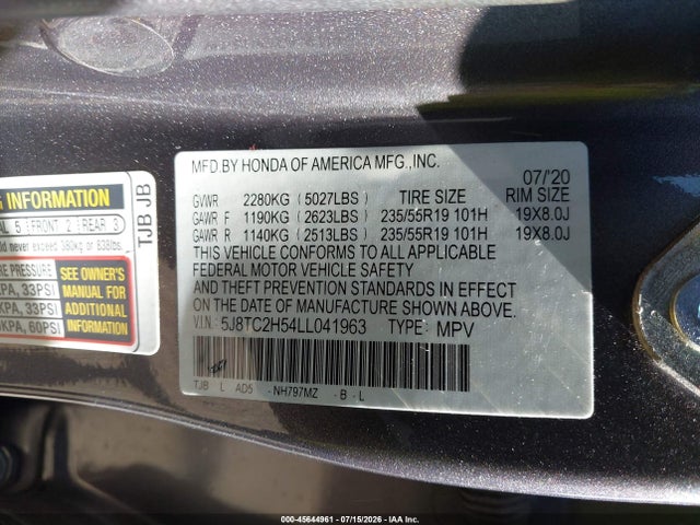 5J8TC2H54LL041963 Acura Rdx Technology Package