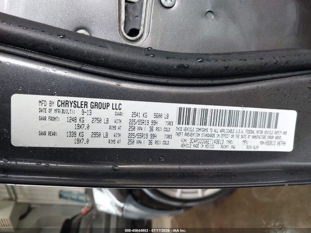 45644982 :رقم المزاد ، 3C4PDDDG6ET143613 vin ، 2014 Dodge Journey Limited مزاد بيع