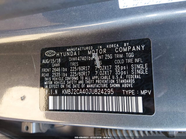 Hyundai TUCSON SE 2018 KM8J2CA40JU824295 Image 9