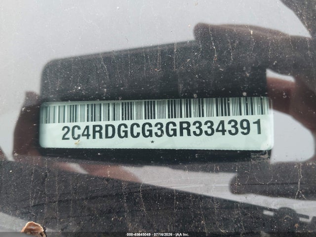 Aukcja sprzedaży 2016 Dodge Grand Caravan Sxt, vin: 2C4RDGCG3GR334391, numer aukcji: 45645049