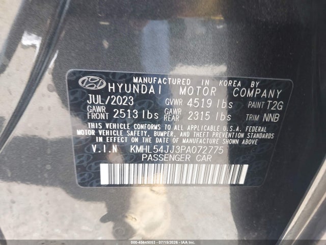 KMHL54JJ3PA072775 Hyundai Sonata Hybrid Limited