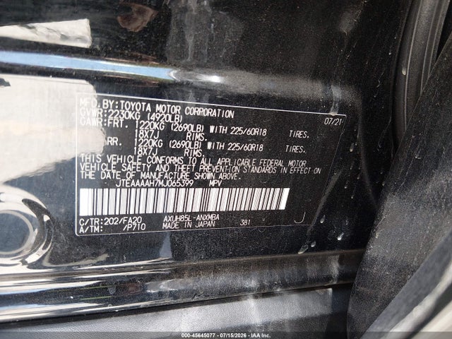 Toyota VENZA LE 2021 JTEAAAAH7MJ065399 Image 9
