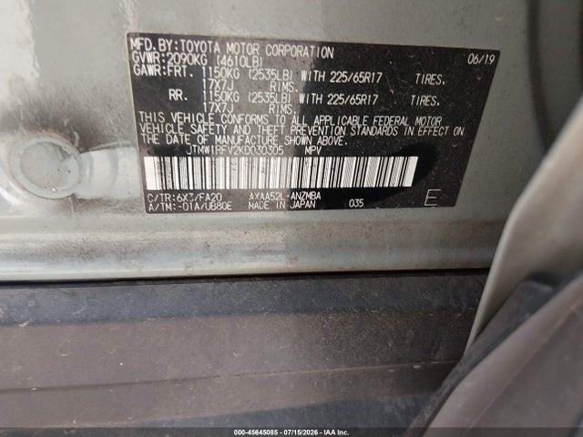 JTMW1RFV2KD030305 Toyota Rav4 Xle