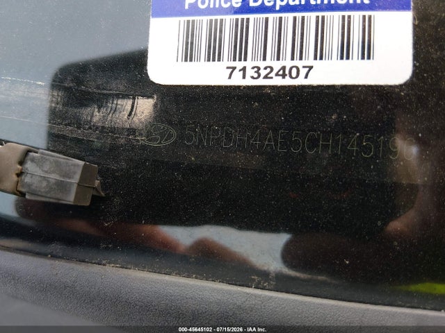 Aukcja sprzedaży 2012 Hyundai Elantra Limited, vin: 5NPDH4AE5CH145196, numer aukcji: 45645102