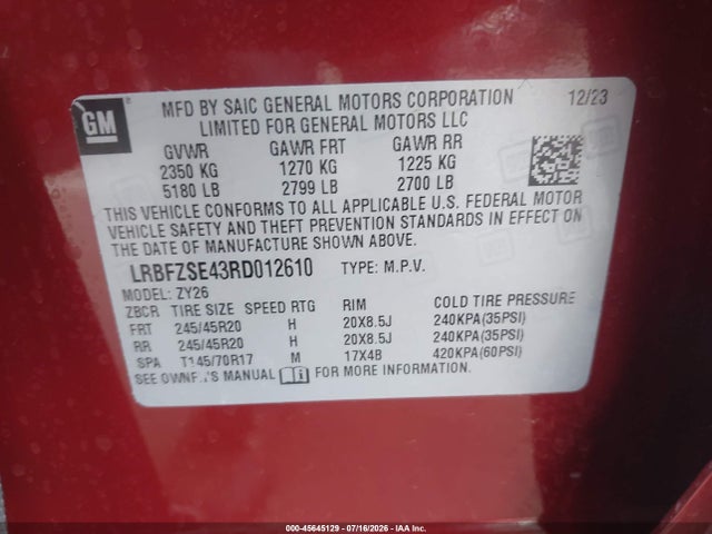 Buick Envision Avenir Awd 2024 LRBFZSE43RD012610 Image 9