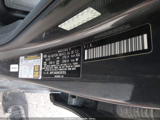2019 Kia Forte Lxs მანქანა იყიდება აუქციონზე, vin: 3KPF24AD9KE087856, აუქციონის ნომერი: 45645141