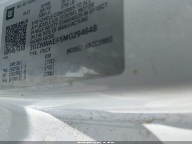 Chevrolet Silverado 1500 2021 3GCNWAEF5MG294648 Image 9