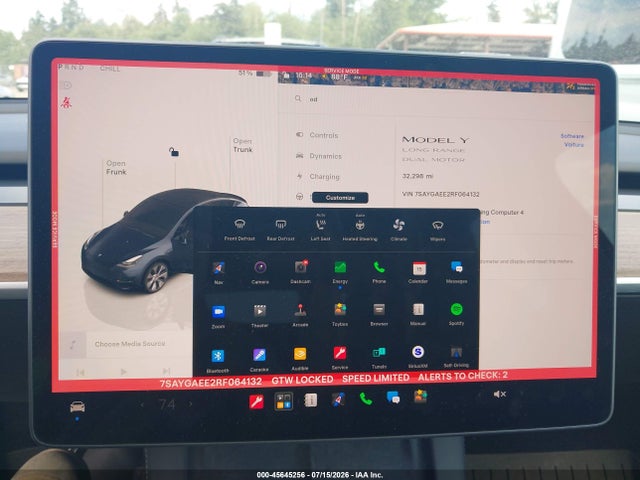 Aukcja sprzedaży 2024 Tesla Model Y Long Range Dual Motor All-wheel Drive, vin: 7SAYGAEE2RF064132, numer aukcji: 45645256