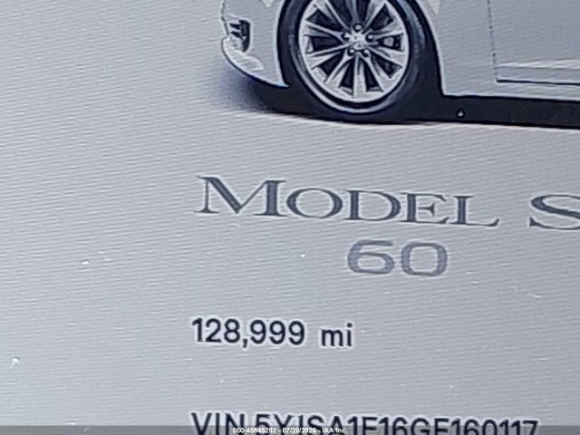 Продаж на аукціоні авто 2016 Tesla Model S 60/70/75/85, vin: 5YJSA1E16GF160117, номер лоту: 45645292